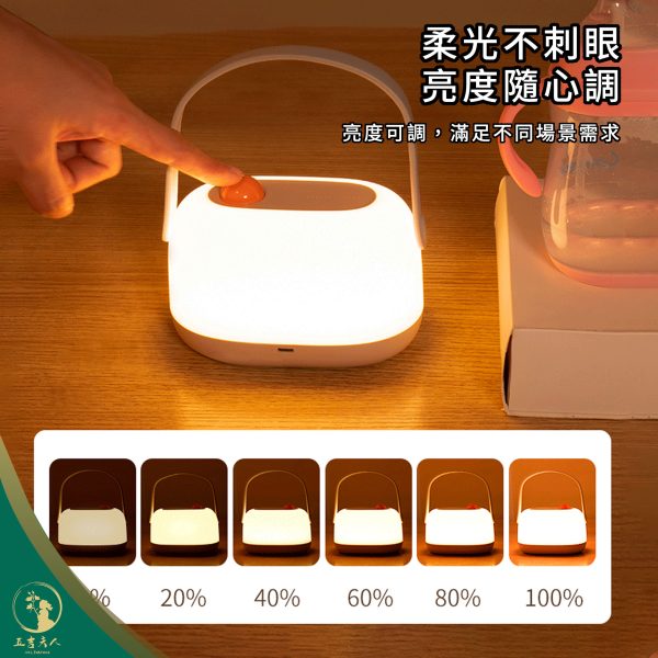 母嬰伴睡夜燈 3000K 柔光護眼 1800mAh 長續航 Type-C 手提夜燈 餵奶燈 嬰兒房小夜燈