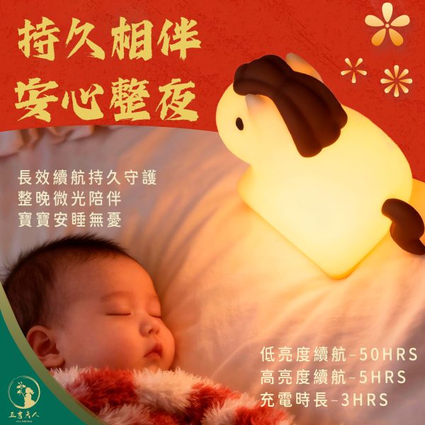 【現貨】2026 馬年福氣小馬夜燈 矽膠拍拍燈 USB充電伴睡燈 床頭夜燈 餵奶燈 創意生日禮物 聖誕禮物 交換禮物