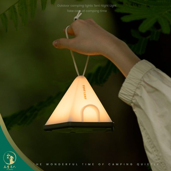 帳篷小夜燈 便攜露營燈 USB充電氛圍燈 臥室床頭燈 手提燈 野外野營燈 宿舍燈 簡約桌燈